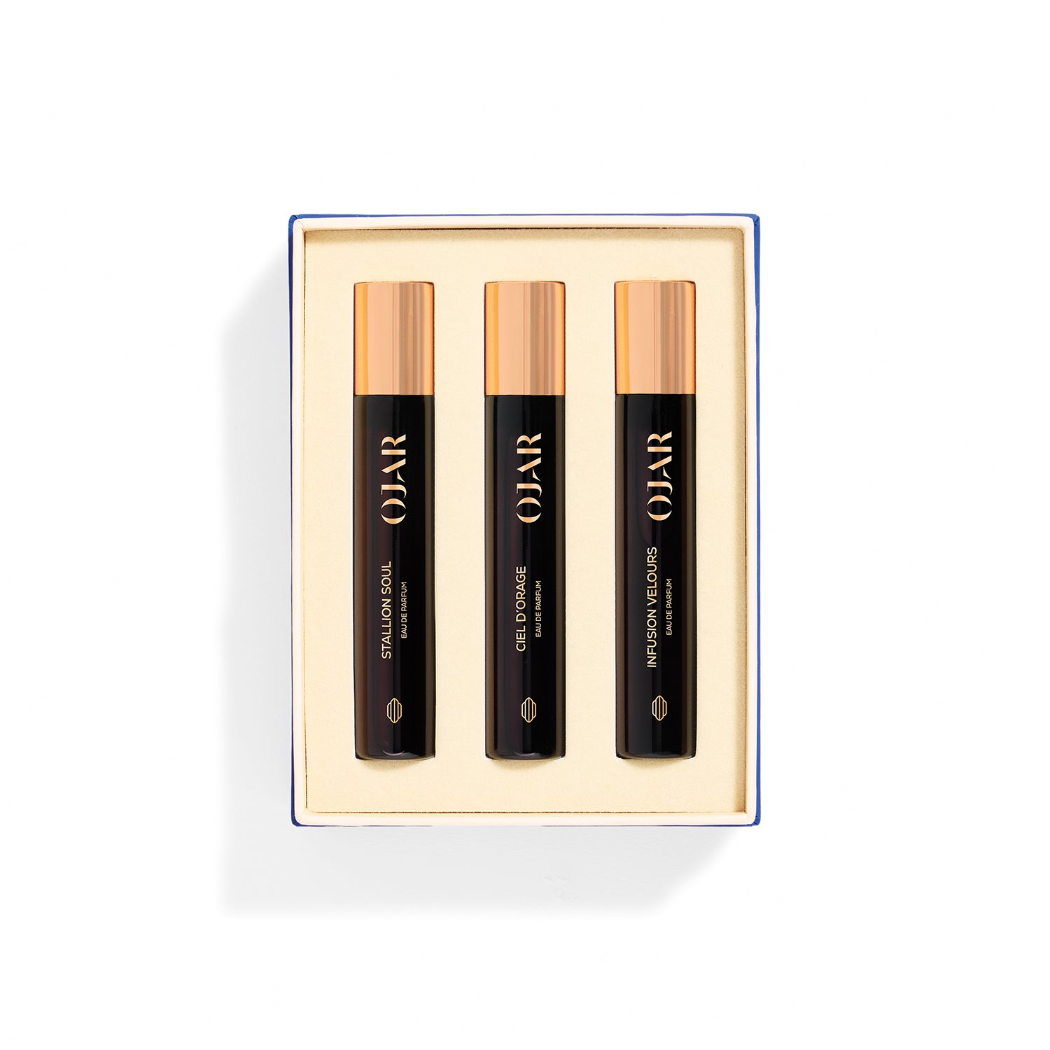 Ojar Coffret 3 x EDP 15ml The Modern Oud, Set geöffnet