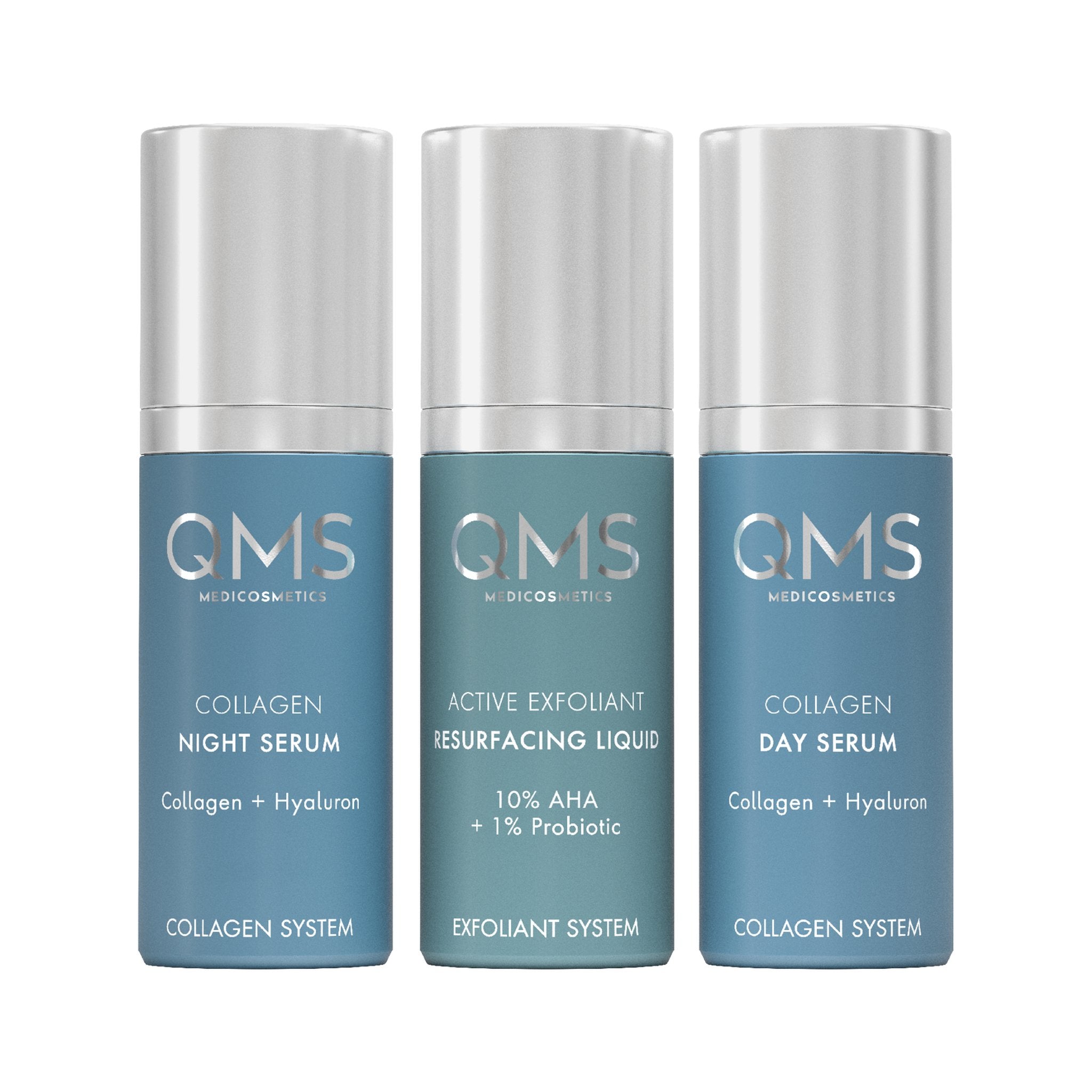 QMS Collagen + Exfoliant Set Strong 3x30ml
